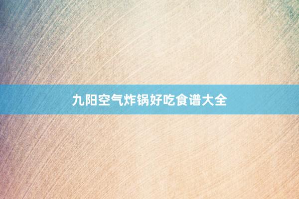 九阳空气炸锅好吃食谱大全